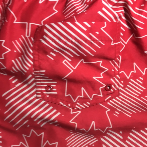 Red/White Canada Swim Shorts - Picture 4 of 6